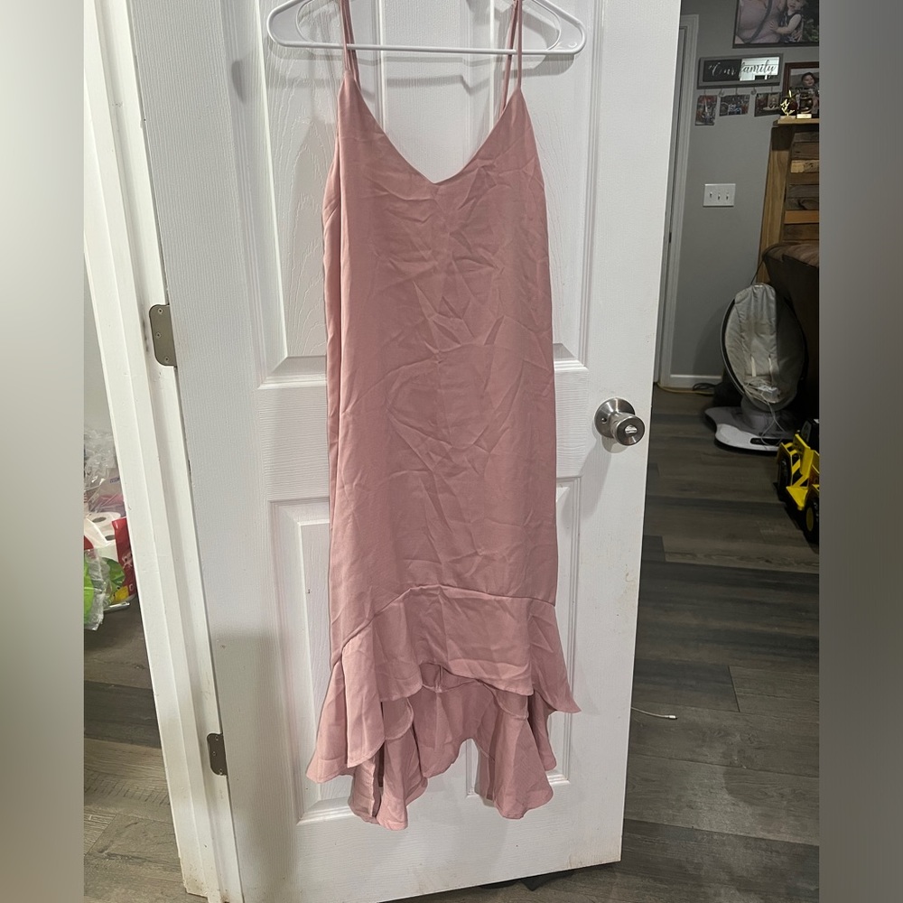 Pink tank-top High-low dress